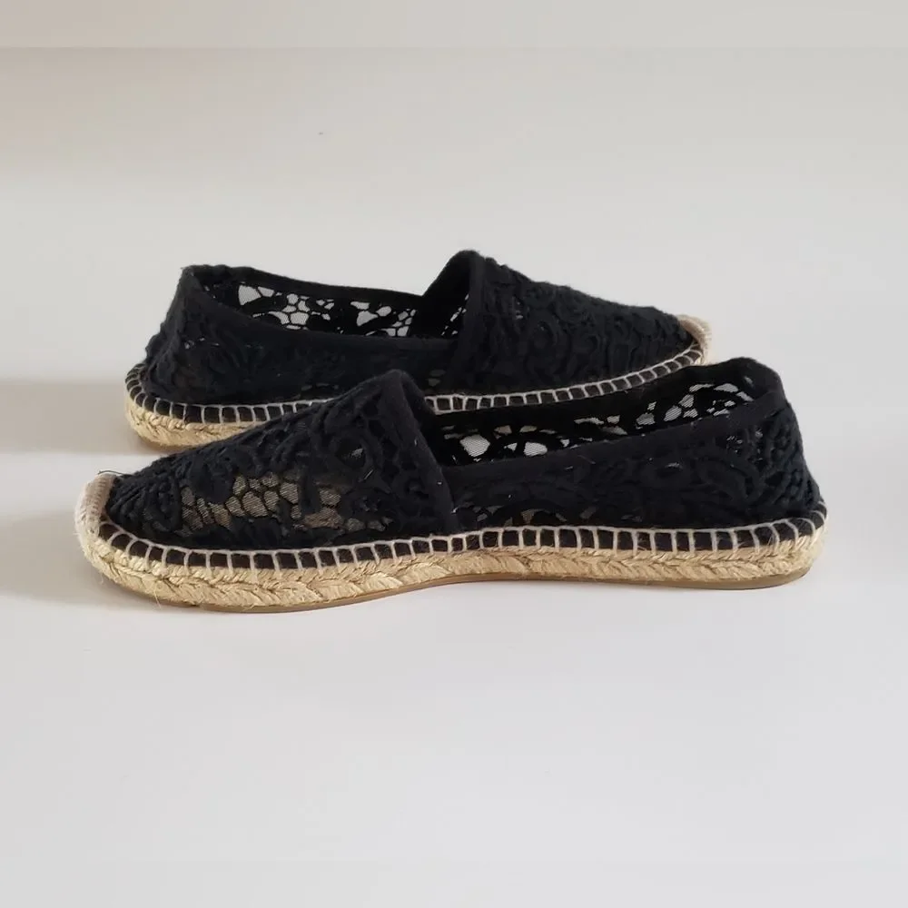 Tory Burch Abbe Lace Espadrille Slip On Women's Shoe Size 8